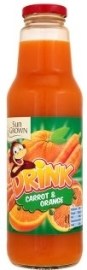 Tesco Sun Grown Nesýtený viacdruhový nápoj mrkva a pomaranč 0.75l
