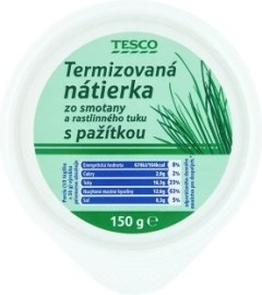 Agro Tami Termizovaná nátierka zo smotany a rastlinného tuku s pažítkou 150g