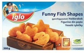 Alfa-R Iglo Veselé rybičky obaľované rybie porcie hlbokozmrazené 300g
