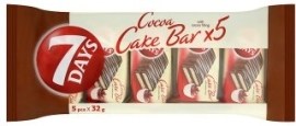 Chipita 7 Days CAKE BAR choco s kakaovou náplňou 5x32g