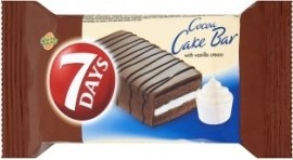 Chipita 7 Days Koláčik s vanilkovou náplňou celomáčaný v poleve s čokoládovou príchuťou 32g