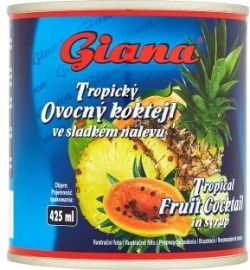 Goral Giana Tropický ovocný koktail v mierne sladkom náleve 425g