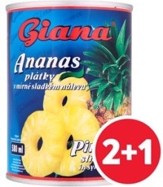 Goral Giana Ananás plátky v mierne sladkom náleve 565g