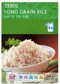 Tesco Ryža dlhozrnná vo varných vreckách 4x125g