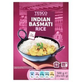 Tesco Dlhozrnná ryža Basmati 4x125g