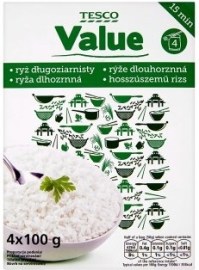 Tesco Ryža dlhozrnná 4x100g