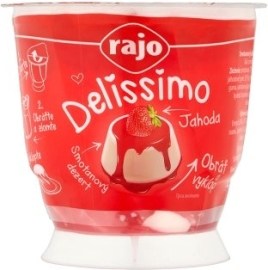 Rajo Delissimo Smotanový dezert s jahodovou príchuťou 150g