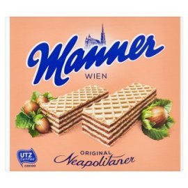 Josef Manner & Comp. Manner Original Neapolitaner Chrumkavé oplátky s lieskovcovou náplňou 75g