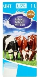 Tesco Trvanlivé polotučné mlieko 1000ml