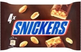 Mars Snickers 4pack čokoládová tyčinka s karamelom, nugátom a praženými arašidmi 4x50g