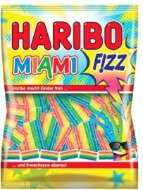 Haribo Fizz Miami želé s ovocnými príchuťami 85g