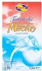 Tatranská Mliekareň Tami Tatranské plnotučné trvanlivé mlieko 1000ml