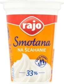 Rajo Smotana na šľahanie 33 % 180ml