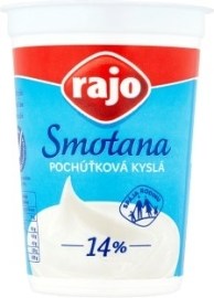 Rajo Smotana pochúťková kyslá 14% 250g