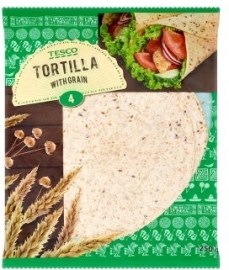 Tesco Dijo Pšeničná tortilla s pšeničnými otrubami a ľanovým semenom 4x62.5g