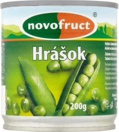 Novofruct Hrášok v slanom náleve sterilizovaný 200g