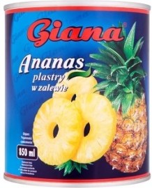 Goral Giana Ananás plátky v mierne sladkom náleve 850g