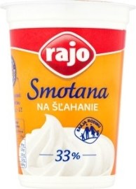 Rajo Smotana na šľahanie 33 % 250ml