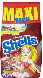BonaVita Choco Shells obilné mušličky s kakaom 600g