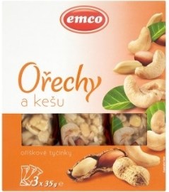 Emco Tyčinka oriešková kešu 3x35g