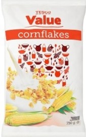 Tesco Value Cornflakes kukuričné lupienky s vitamínmi a železom 750g