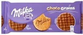 Mondelez Milka Choco grains sušienky s ovsenými vločkami polomáčané v mliečnej čokoláde 126g