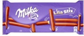 Mondelez Milka Lila stix sušienky celomáčané v mliečnej čokoláde z alpského mlieka 112g
