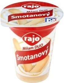 Rajo Mňam Duo Smotanový jogurt s kúskami piškóty 145g