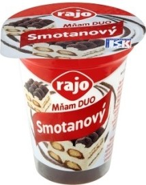 Rajo Mňam Duo Smotanový jogurt so zložkami a príchuťou tiramisu 145g