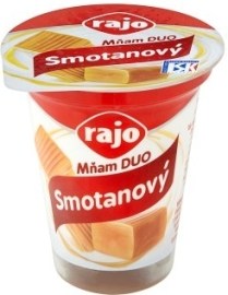Rajo Mňam Duo Smotanový jogurt karamelový 145g