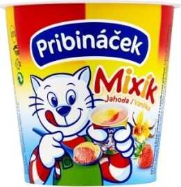 Milex Pribináček Mixík jahoda/vanilka 125g
