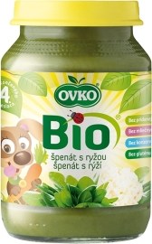 Novofruct Ovko Bio Špenát s ryžou 190g