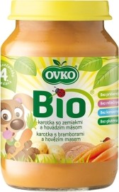 Novofruct Ovko Bio Karotka so zemiakmi a hovädzím mäsom 190g