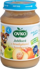 Novofruct Ovko Dojčenská výživa jablková s broskyňami 190g