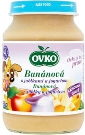 Novofruct Ovko Dojčenská výživa banánová s jablkami a jogurtom 190g