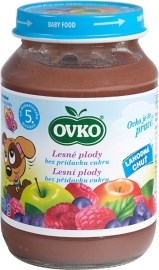 Novofruct Ovko Dojčenská výživa lesné plody jablková s malinami a čučoriedkami bez cukru 190g