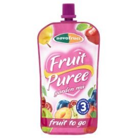 Novofruct Fruit Puree Jablkové s hruškami, slivkami a višňami 120g