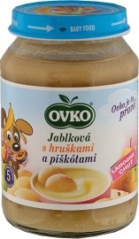 Novofruct Ovko Dojčenská výživa jablková s hruškami a piškótami 190g