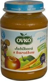 Novofruct Ovko Dojčenská výživa jablková s karotkou 190g