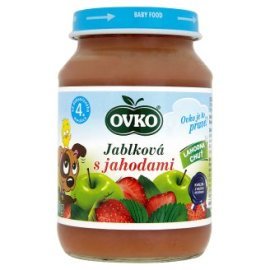 Novofruct Ovko Dojčenská výživa jablková s jahodami 190g