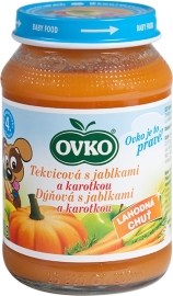 Novofruct Ovko Dojčenská výživa tekvicová s jablkami a karotkou 190g
