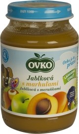 Novofruct Ovko Dojčenská výživa jablková s marhuľami 190g