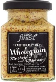 Tesco Finest Hrubozrnná horčica s bielym vínom 175g