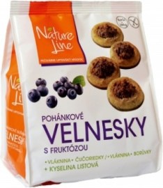 Pečivárne Lipt. Hrádok Nature Line Velnesky pohánkové sušienky s fruktózou 200g