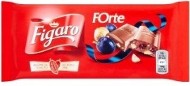 Figaro Forte Mliečna čokoláda s hrozienkami a drvenými lieskovými orechami 90g