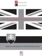 Act on Bankruptcy and Restructuring - Zákon o konkurze a reštrukturalizácii - cena, porovnanie