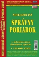 Novelizovaný správny poriadok 25 2016 - cena, porovnanie