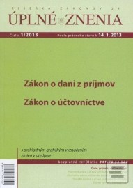 Úplné znenia 1 2013 - Zákon o dani z príjmov, Zákon o účtovníctve