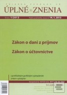 Úplné znenia 1 2013 - Zákon o dani z príjmov, Zákon o účtovníctve - cena, porovnanie