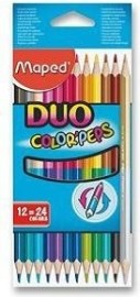Pastelky trojboké Duo 24 farieb 12 ks MAPED Color'Peps